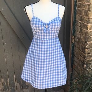 F21 Blue Gingham Dress